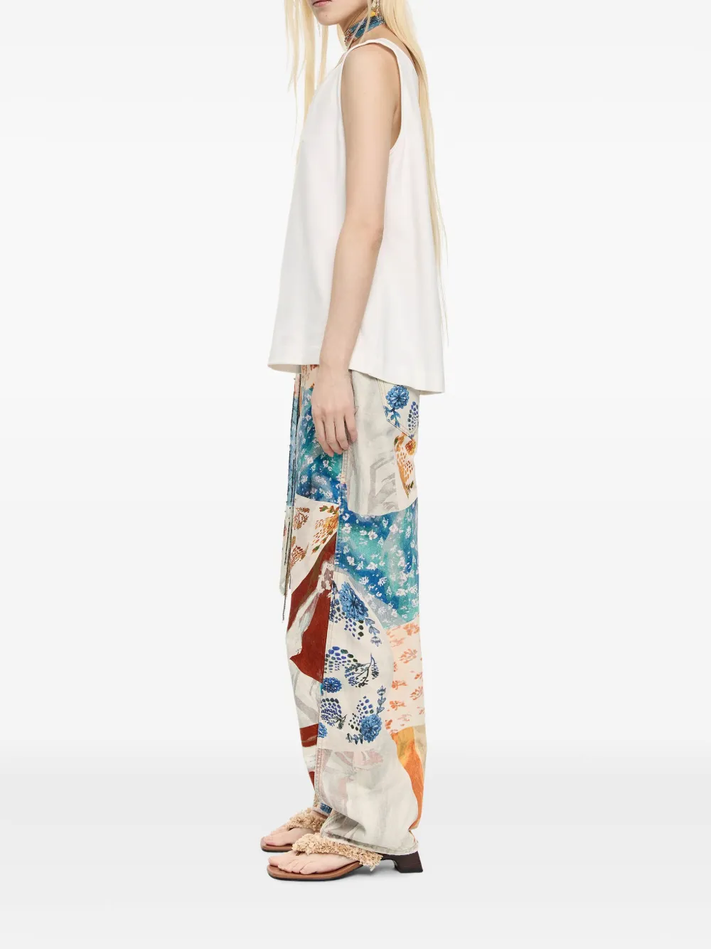 Bimba y Lola Katoenen broek met toelopende pijpen Blauw