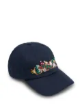 Bimba y Lola floral-embroidered cap - Blue
