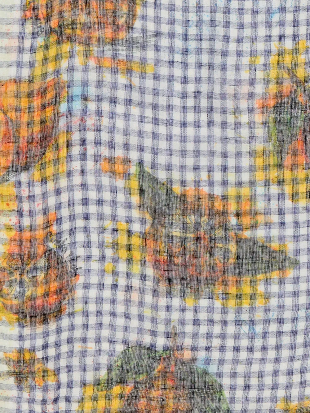 Bimba y Lola Sjaal met citroenprint Blauw