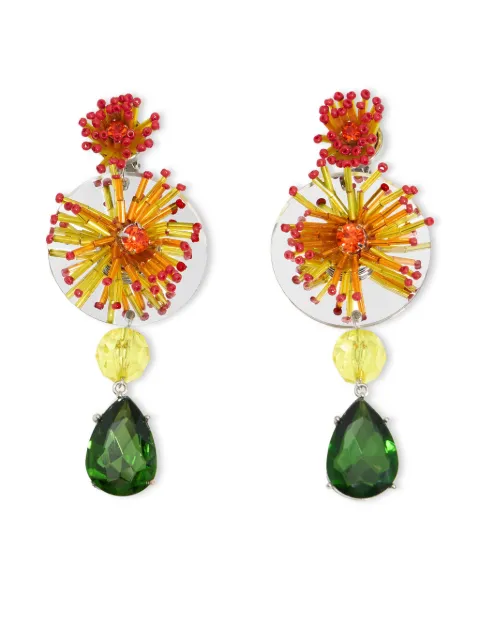 Bimba y Lola floral-appliqué earrings 