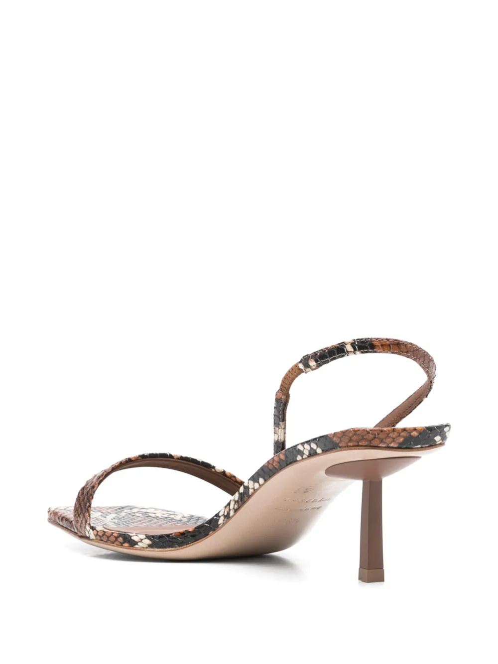 Le Silla 60mm snake-print sandals Brown
