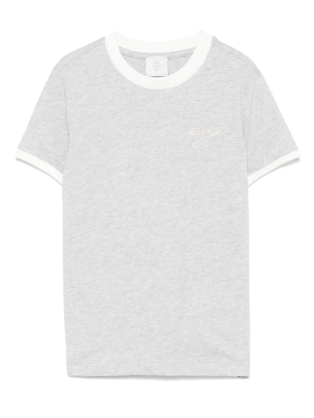 Eleventy Kids T-shirt met geborduurd logo Grijs