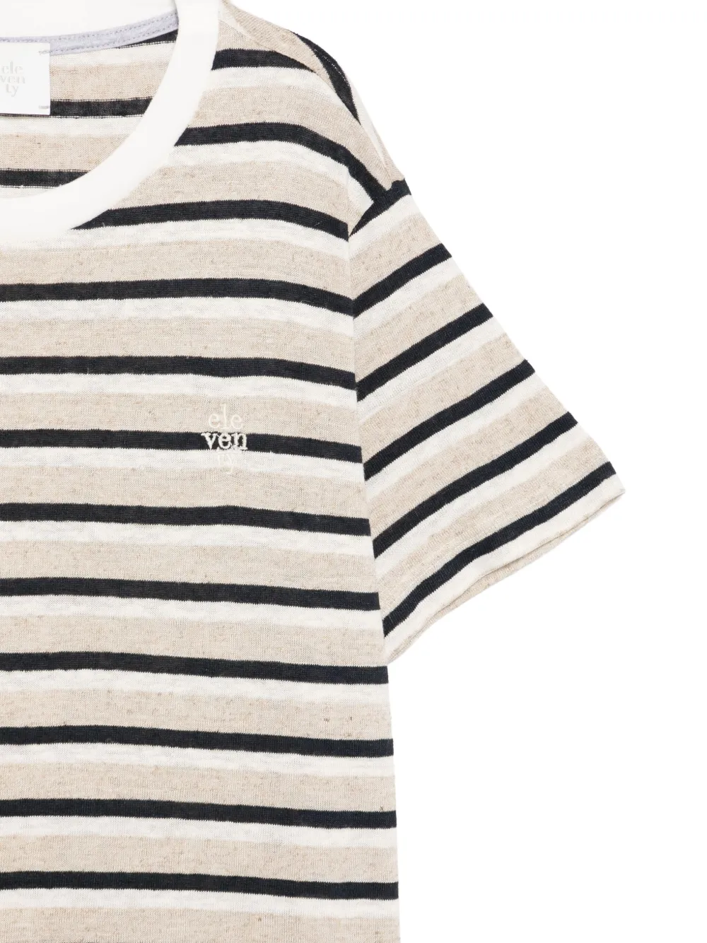 Eleventy Kids Gestreept T-shirt Beige