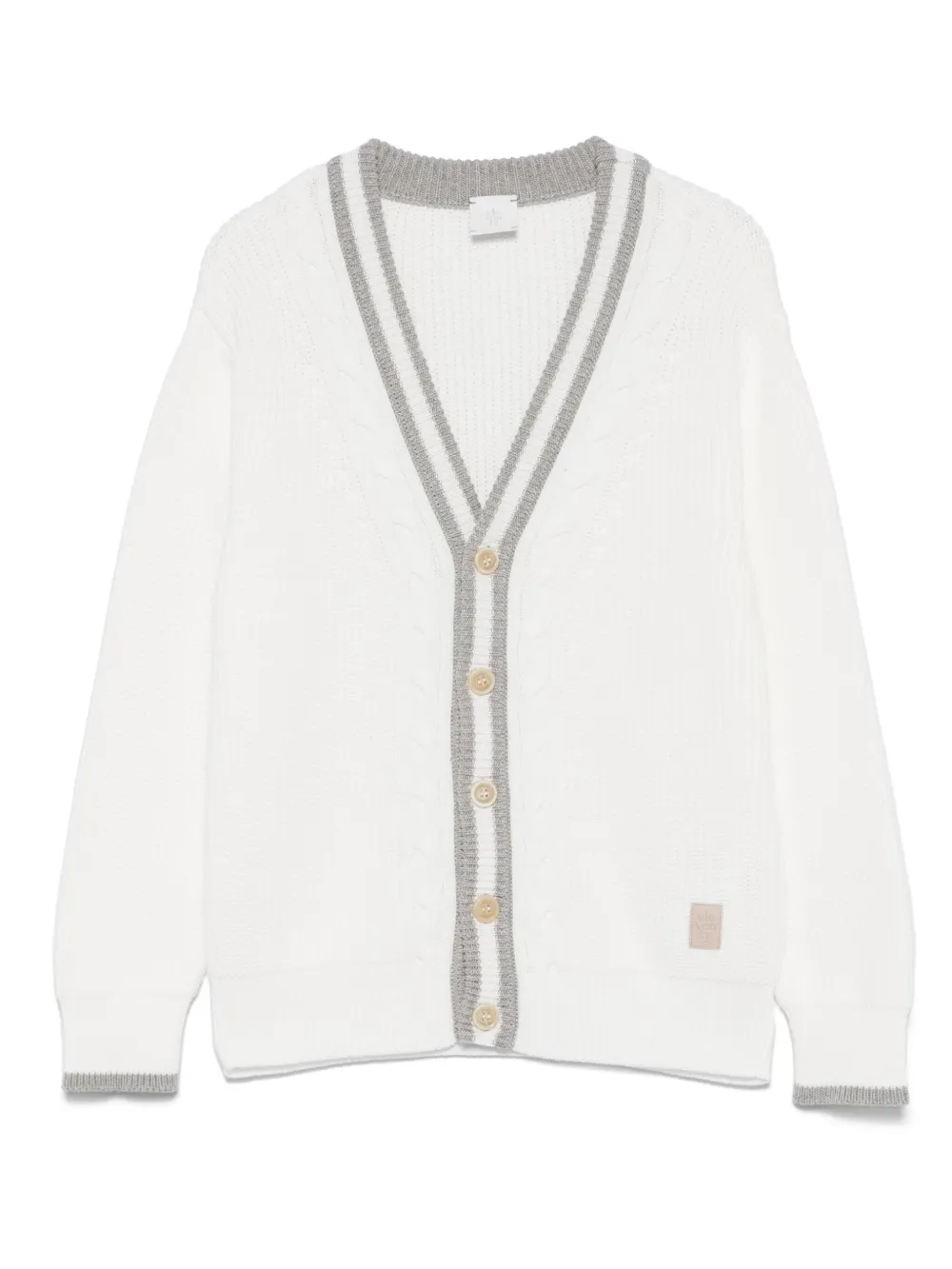 Eleventy Kids Vest met logopatch Grijs