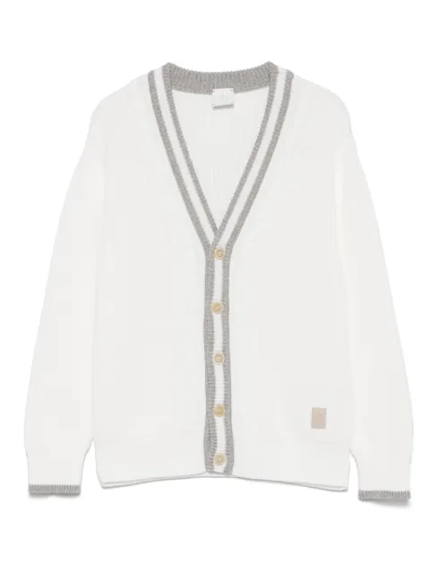Eleventy Kids logo-patch cardigan