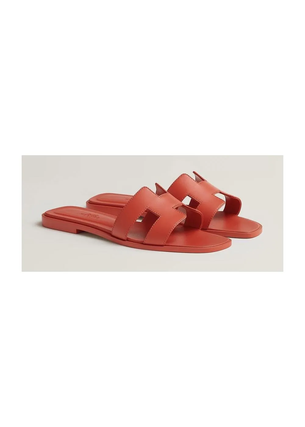 Farfetch Vip Hermès - Oran Sandals Orange Capucine Leather | Image 1