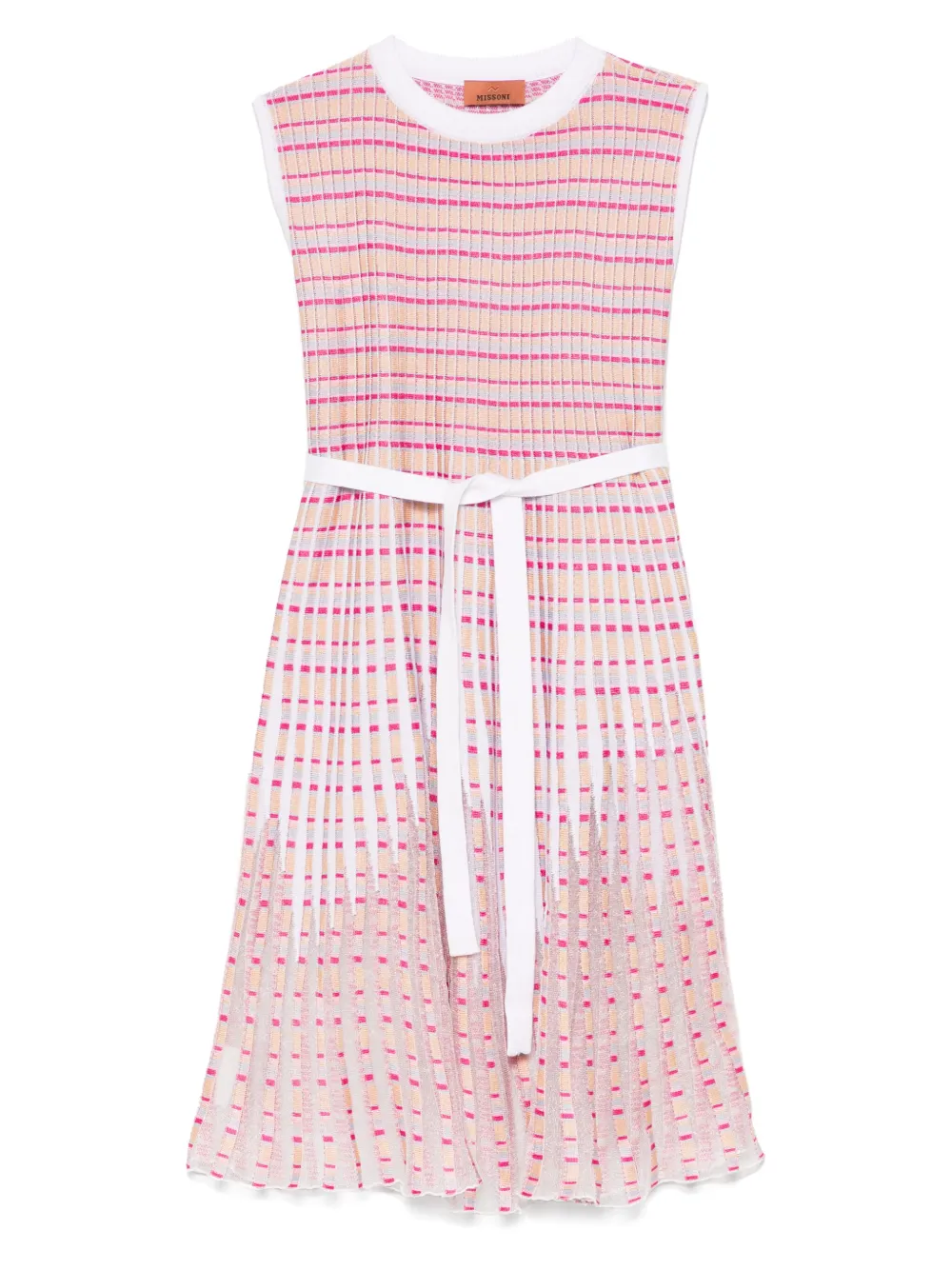 Missoni Kids Gestreepte jurk Roze