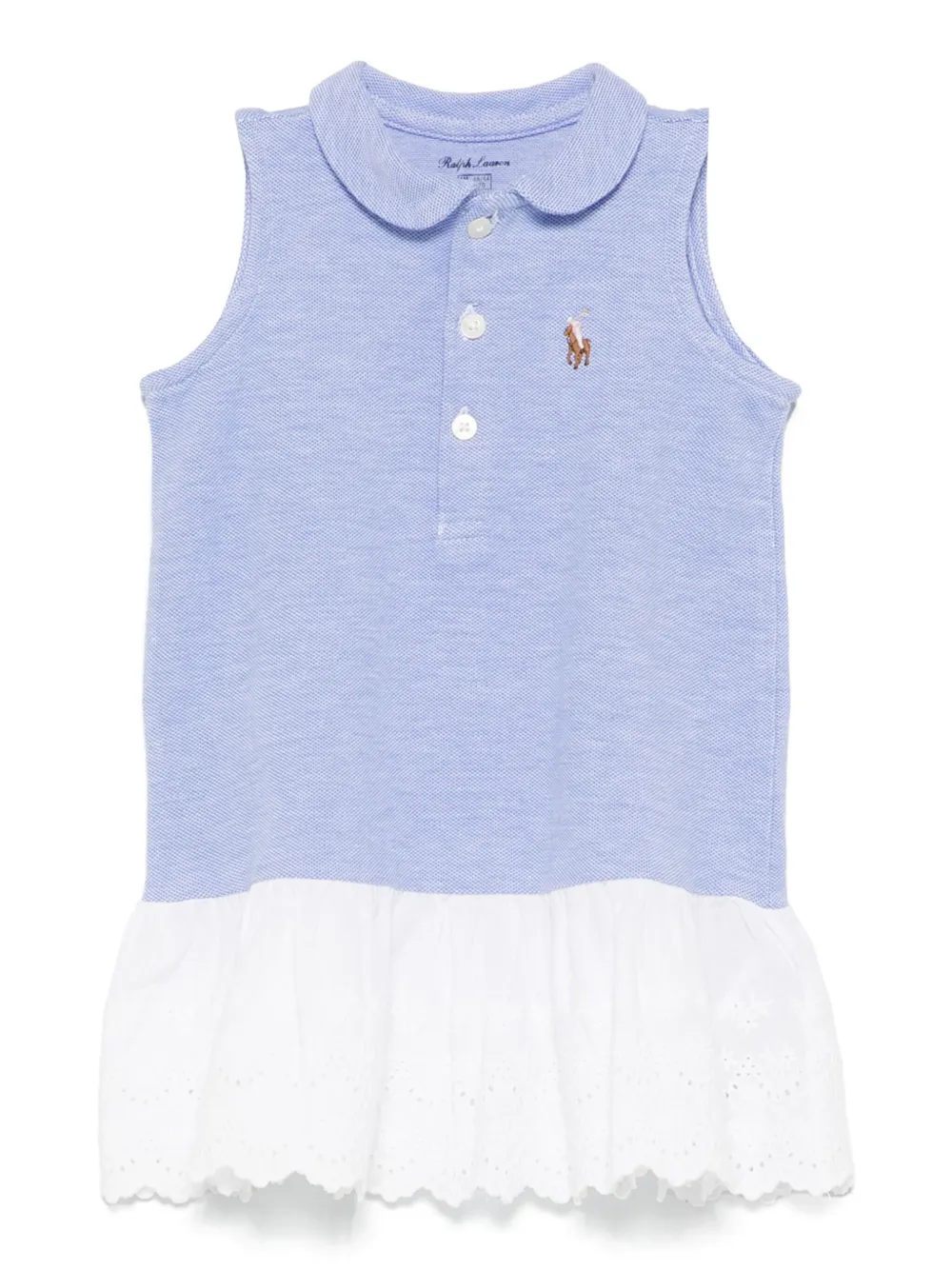 POLO RALPH LAUREN KIDS ロゴ ワンピース - ブルー POLO RALPH LAUREN KIDS ロゴ ワンピース - ブルー