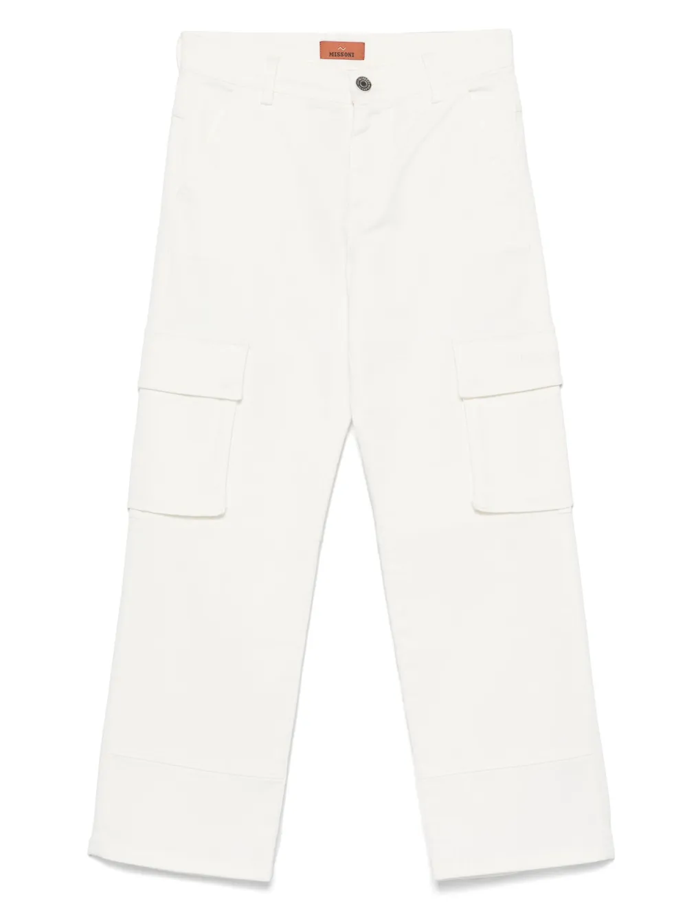 Missoni Kids Jeans met geborduurd logo Wit