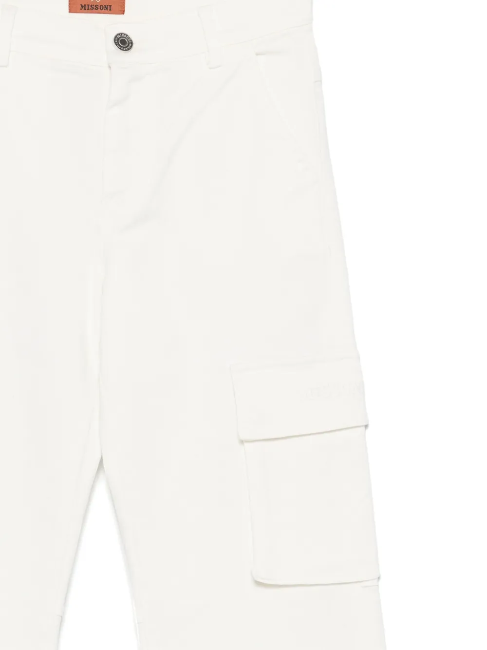 Missoni Kids Jeans met geborduurd logo Wit