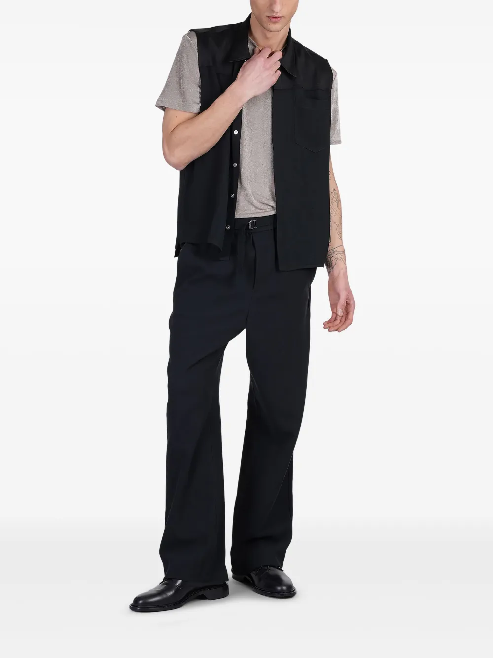 amiparis AMI Paris Broek met logogesp - Zwart