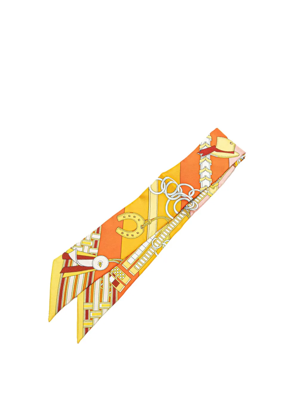 Hermès Pre-Owned 2010-2024 Brides et Gris-Gris シルク ツイリー スカーフ - マルチカラー Hermès Pre-Owned 2010-2024 Brides et Gris-Gris シルク ツイリー スカーフ - マルチカラー