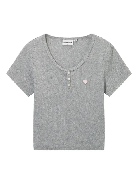 CHOCOOLATE playera de canalé fino