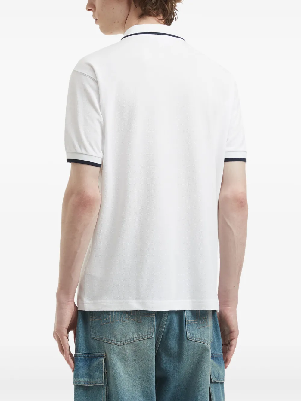 CHOCOOLATE Poloshirt met geborduurd logo Wit
