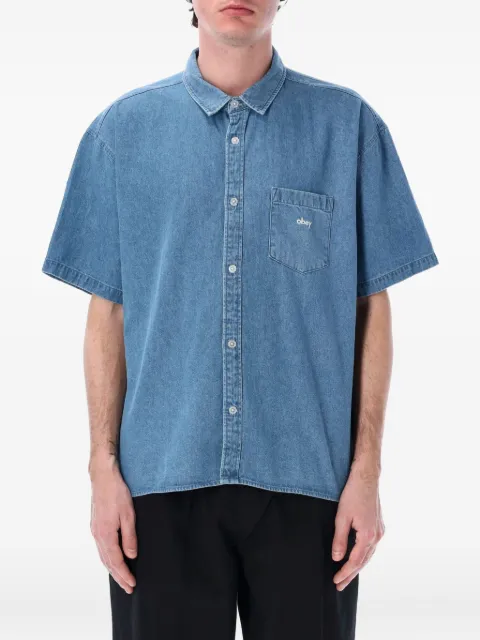 Obey denim short-sleeve shirt