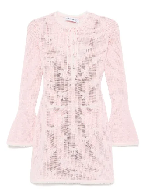 Self-Portrait Bow mini dress 