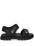 Coach Brynn textured-strap sandals - Black