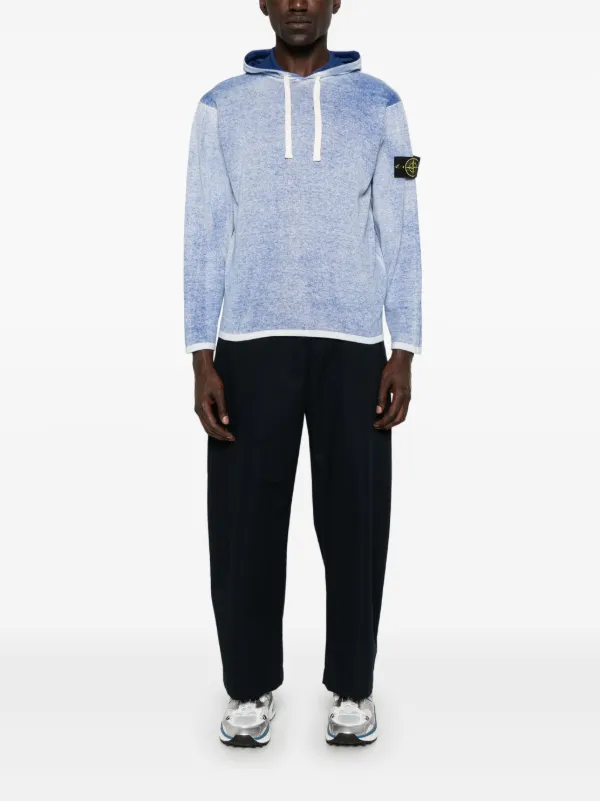 Stone Island Compass-patch Hoodie | Blue | FARFETCH