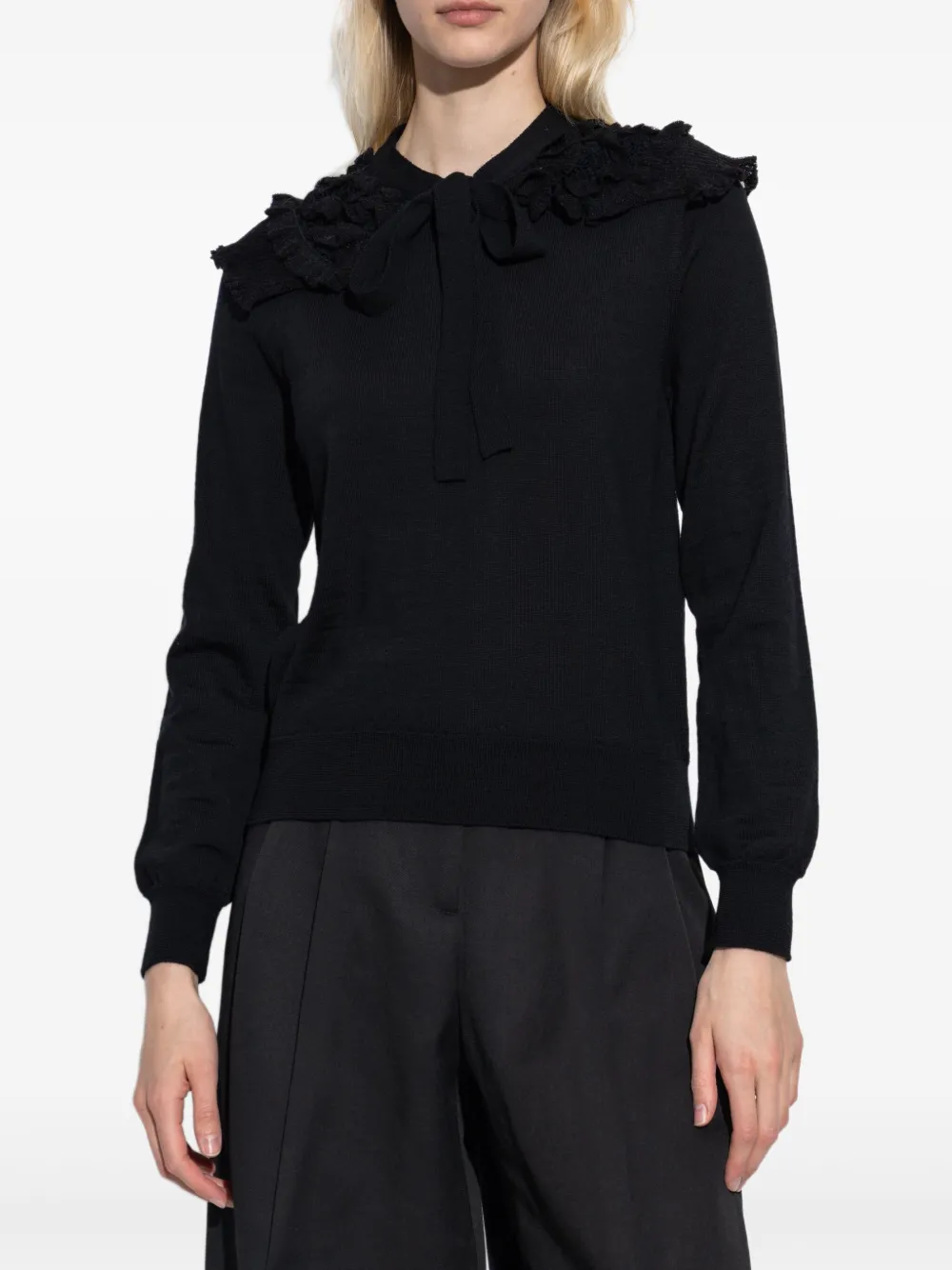 Comme Des Garçons Comme Des Garçons Vest met ruches Zwart