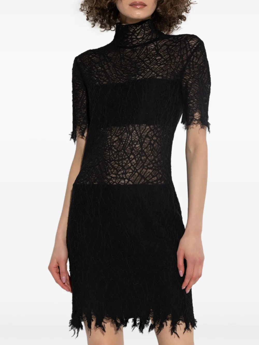 Alexander McQueen laced dress - Zwart