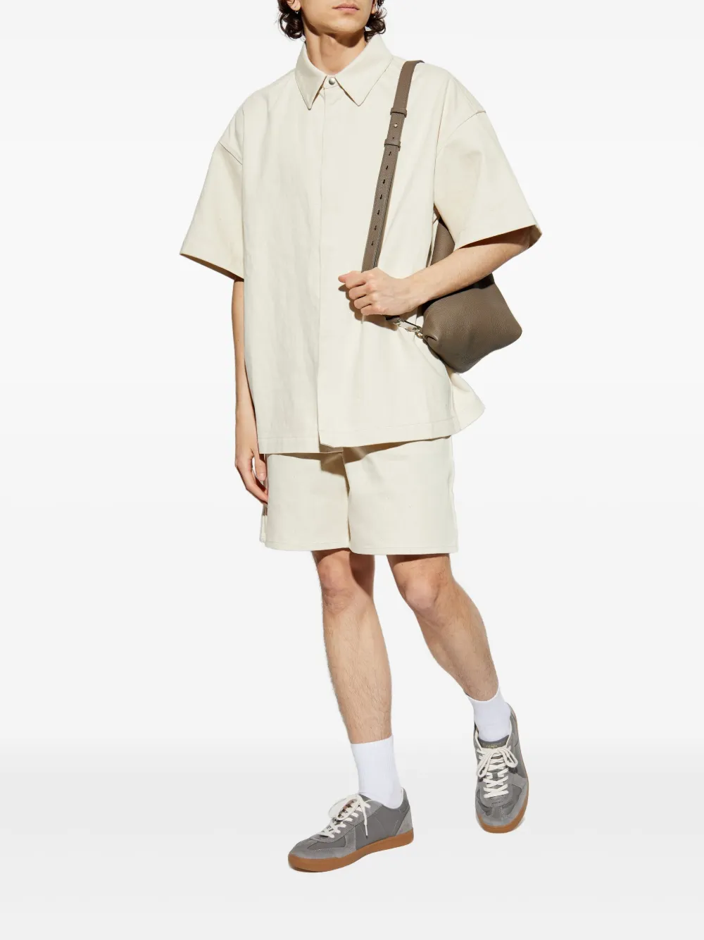 JIL SANDER+ logo-patch shirt - Beige