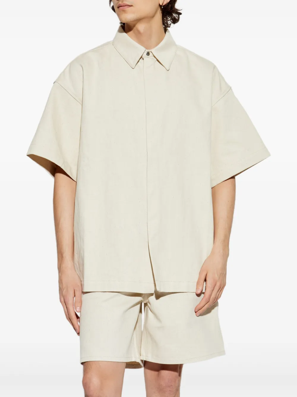 JIL SANDER+ Overhemd met logopatch Beige