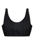 Tory Burch pleated crop top - Black