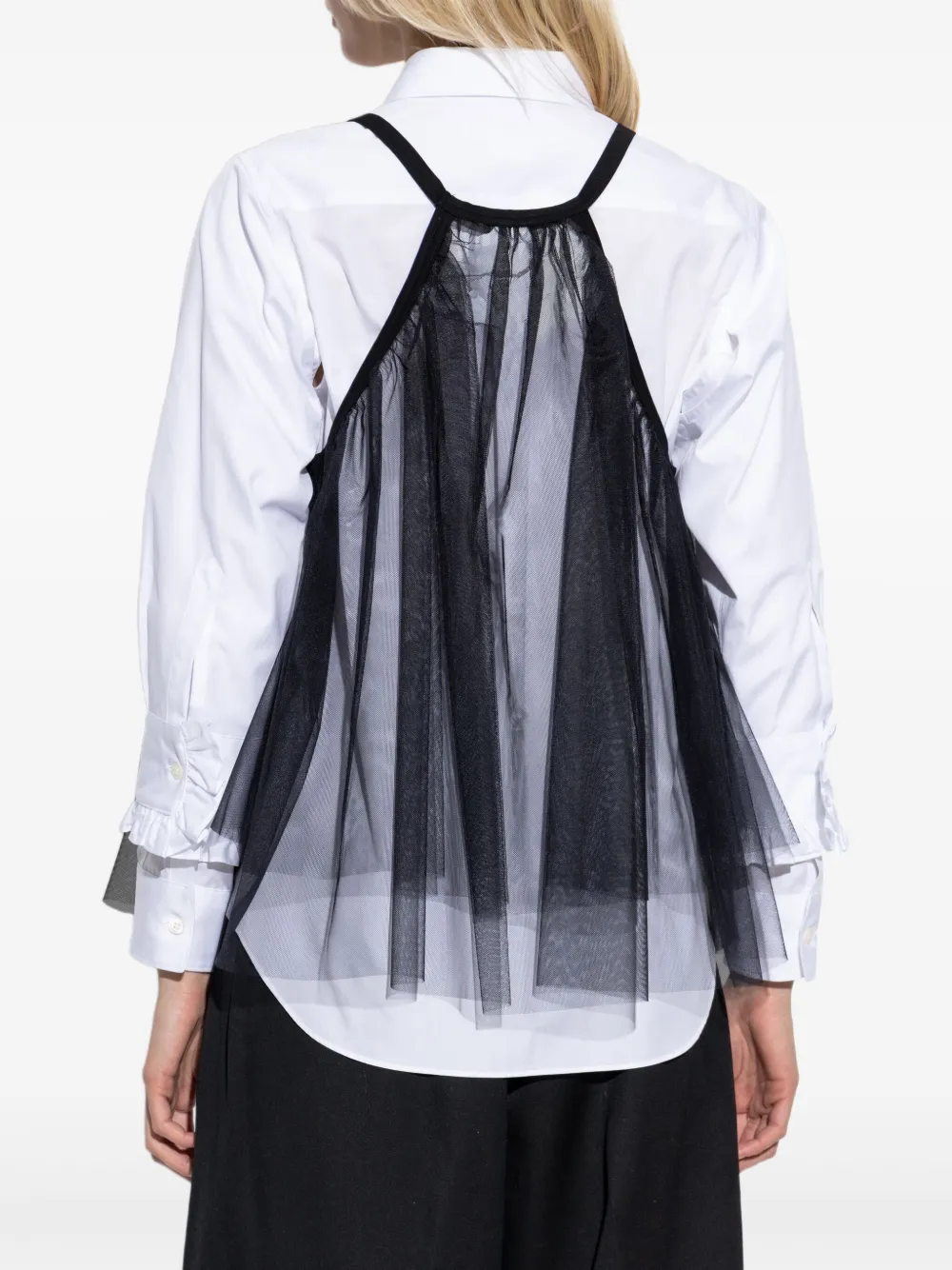 NOIR KEI NINOMIYA TULLE-PANELS TOP