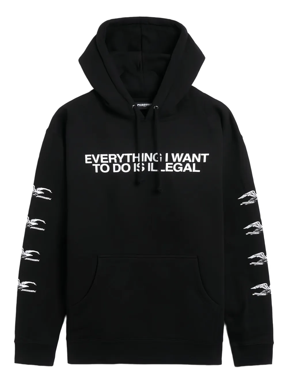 Pleasures Illegal hoodie Zwart