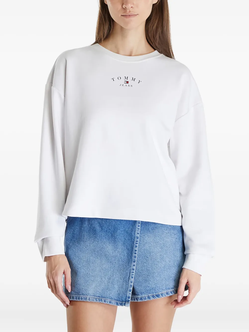 Tommy Hilfiger ロゴ スウェットシャツ - ホワイト Tommy Hilfiger ロゴ スウェットシャツ - ホワイト
