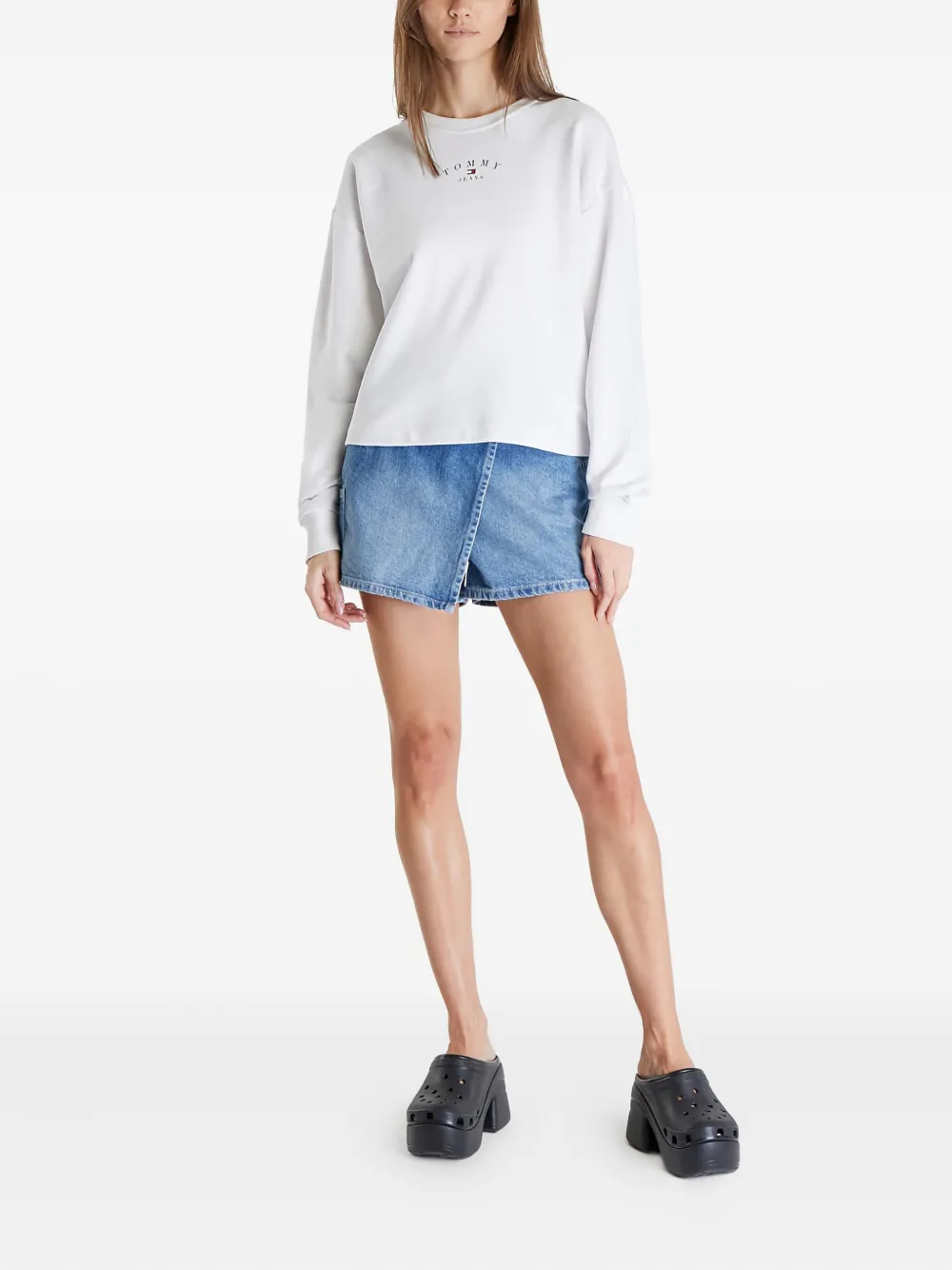 Tommy Hilfiger Sweater met logoprint Wit