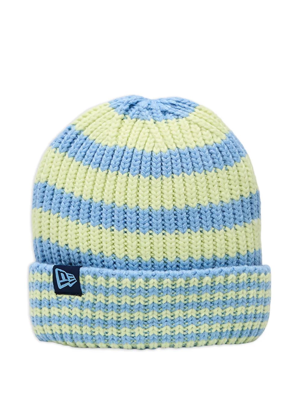 NEW ERA CAP knitted stripe-pattern beanie | Blue | Image 1
