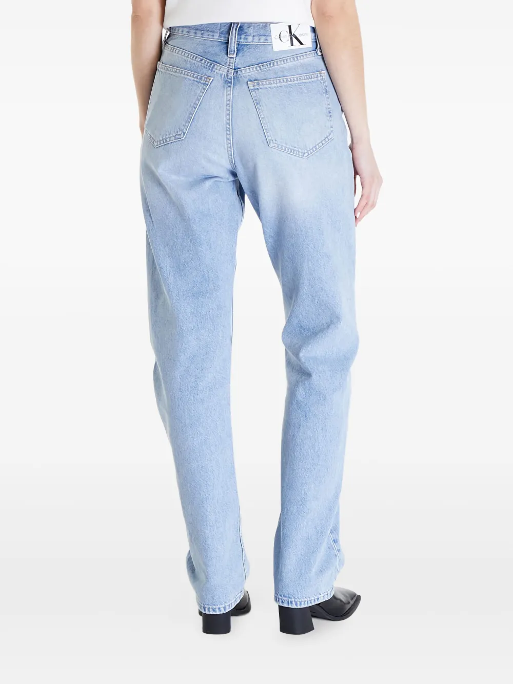 Calvin Klein Straight-leg Cotton Jeans In Blue