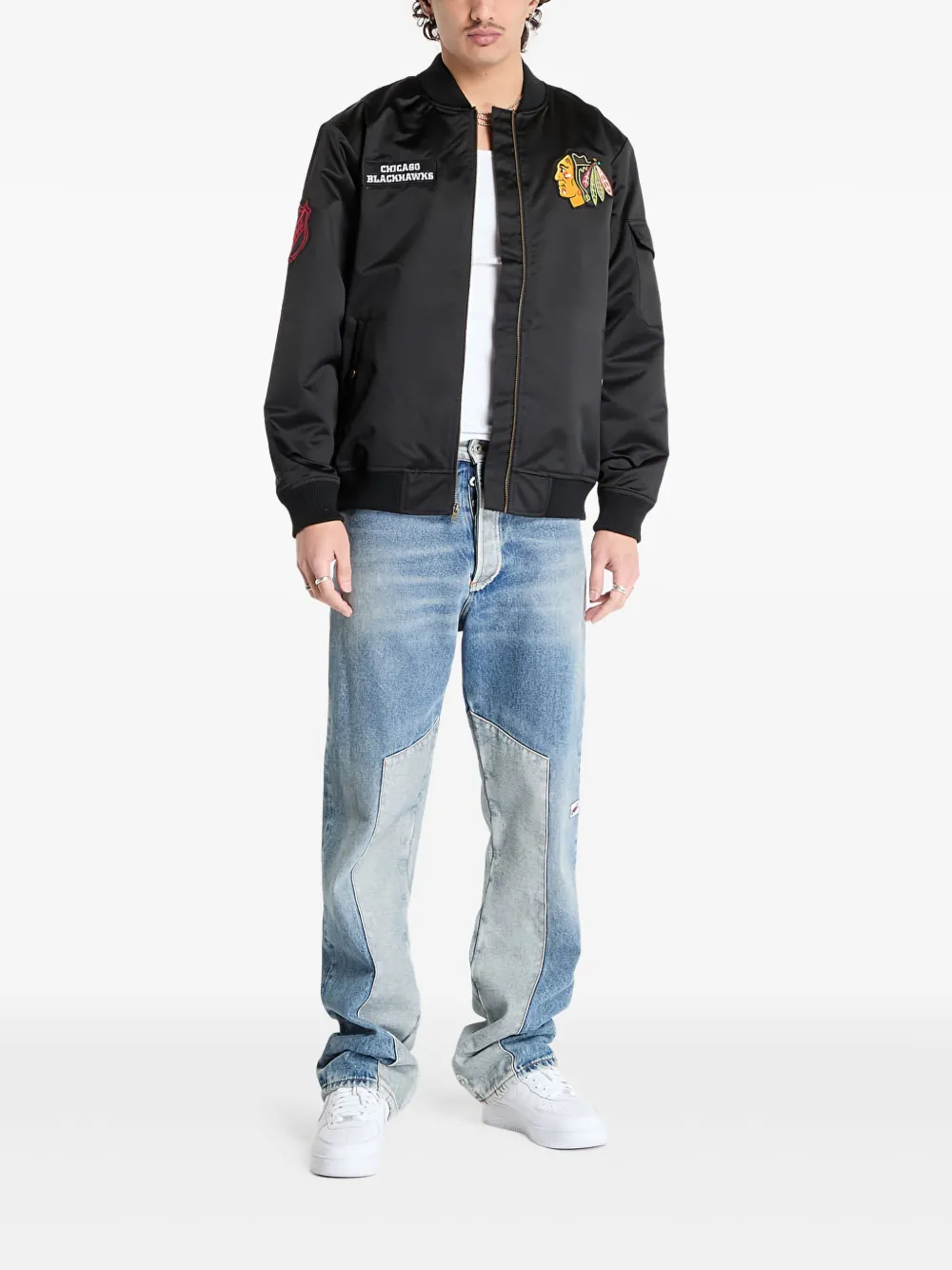 Mitchell & Ness x NHL Team Blackhawks jacket | Bomber Jackets | Image 2
