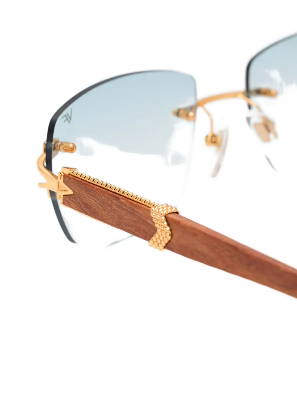 Vintage Frames Company Bal Harbor Wood zonnebril Blauw