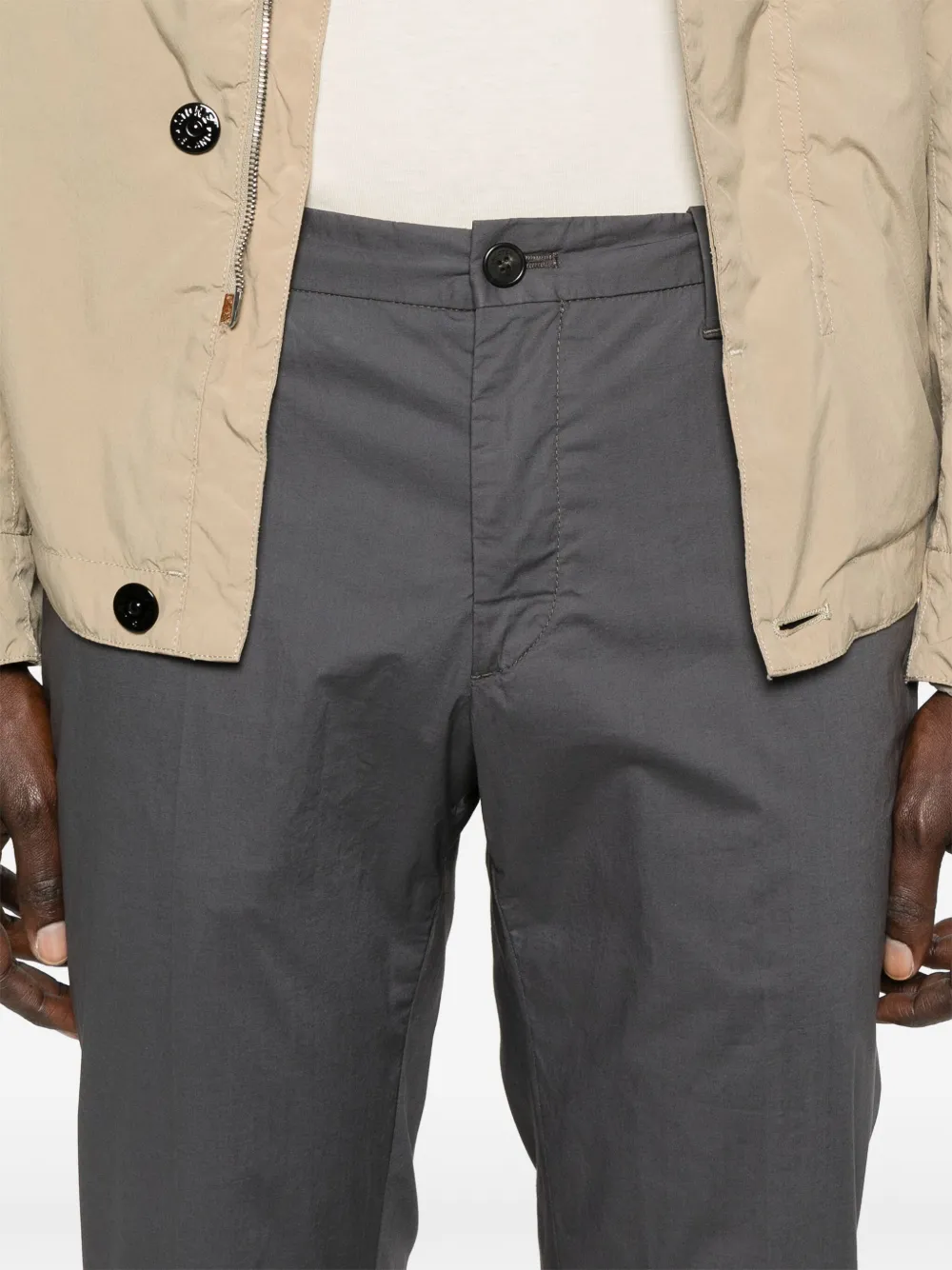 Incotex Broek met toelopende pijpen Grijs