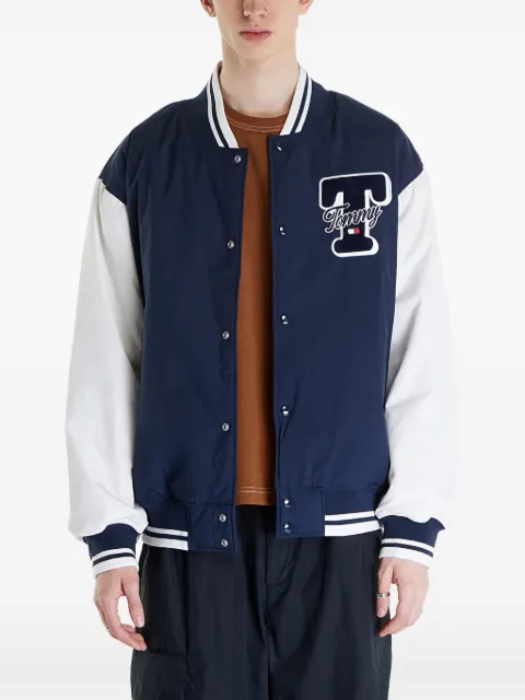 Tommy Hilfiger logo-embroidered bomber jacket