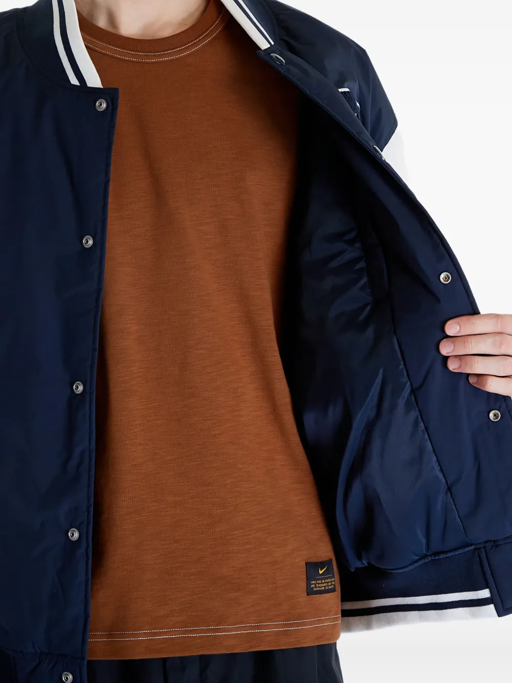 Tommy Hilfiger Bomberjack met geborduurd logo Blauw