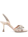 Aquazzura 75mm Galactic Flower sandals - Neutrals