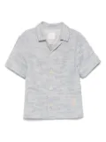 Eleventy Kids logo-patch shirt - Blue