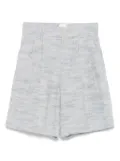 Eleventy Kids mélange-effect shorts - Blue