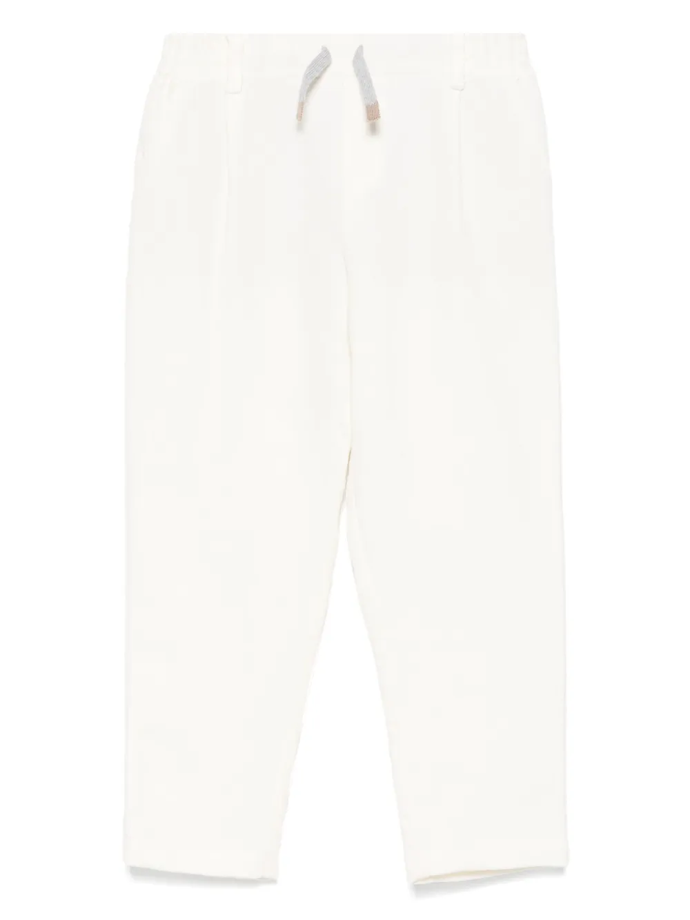 Eleventy Kids Pantalon met visgraatpatroon Beige