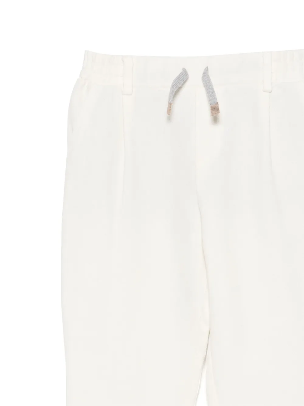Eleventy Kids Pantalon met visgraatpatroon Beige
