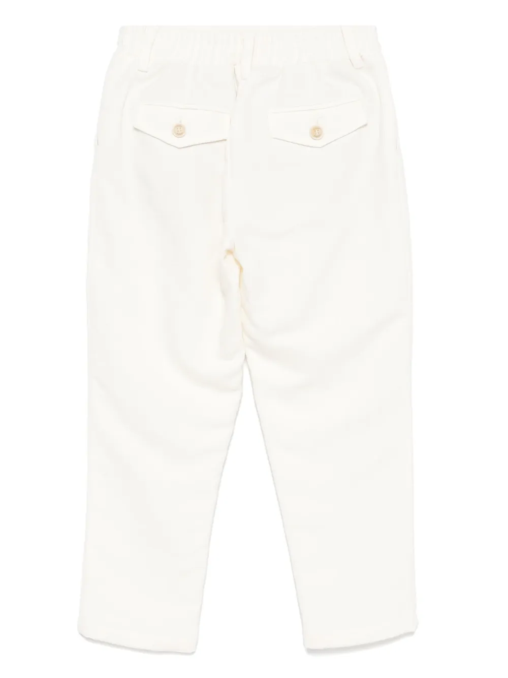 Eleventy Kids Pantalon met visgraatpatroon Beige