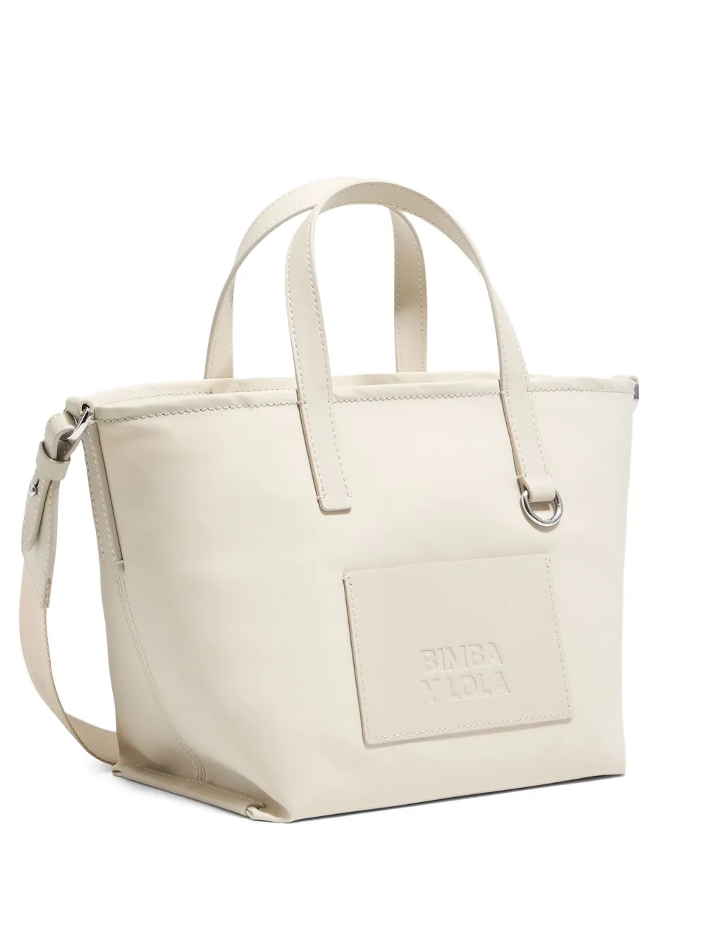 Bimba y Lola Kleine crossbodytas met logo-reliëf Wit