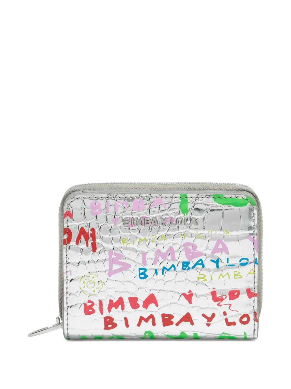 Bimba y Lola Portafoglio con effetto coccodrillo - Argento