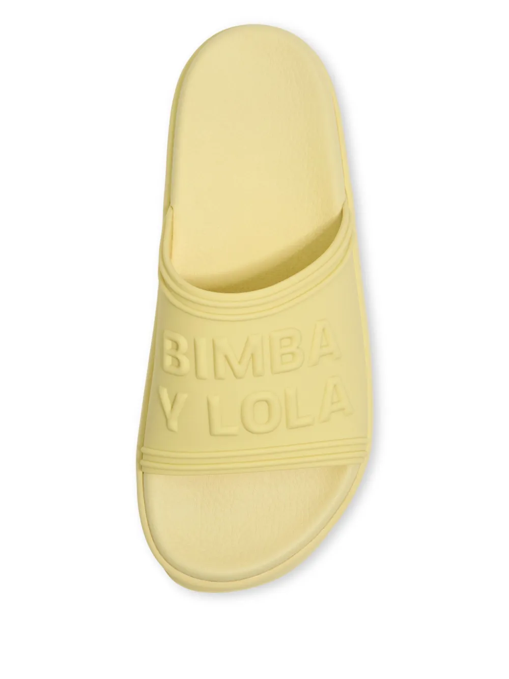 Bimba y Lola Slippers met logo-reliëf Geel