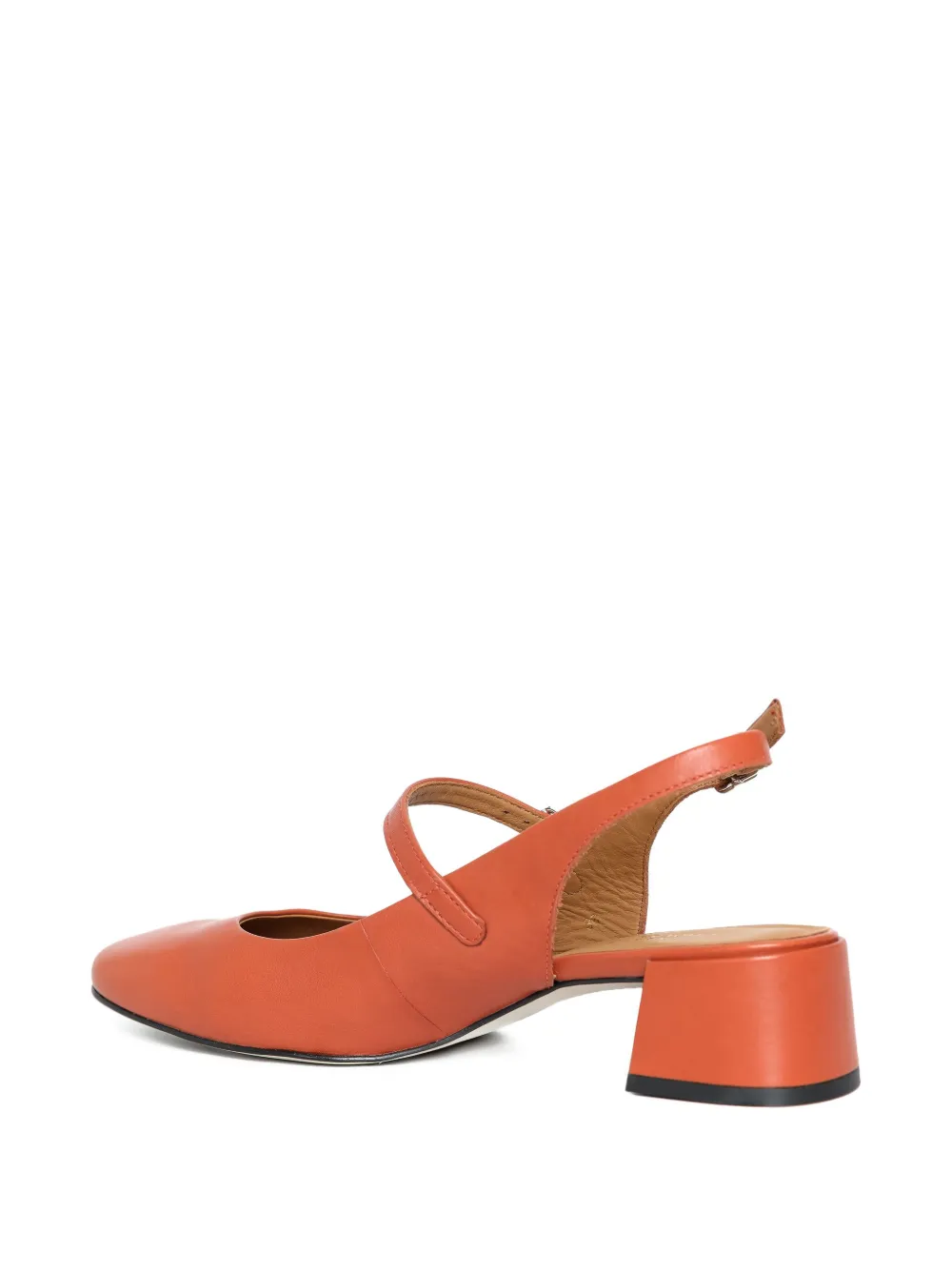 Sarah Chofakian 35mm Jim pumps Orange