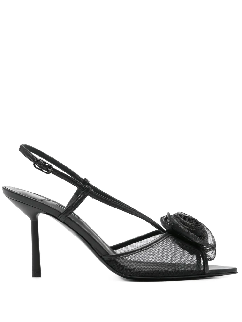 Le Silla 85mm floral-motif sandals Black