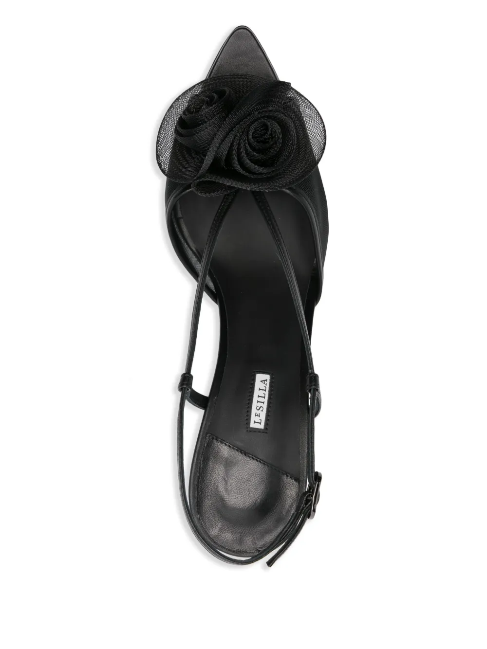 Le Silla 85mm floral-motif sandals Black